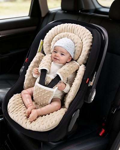 Miniatura 2 de Inserto de asiento de automóvil infantil con cojín extra para prematuro a niño, inserto reversible para asiento de automóvil recién nacido para