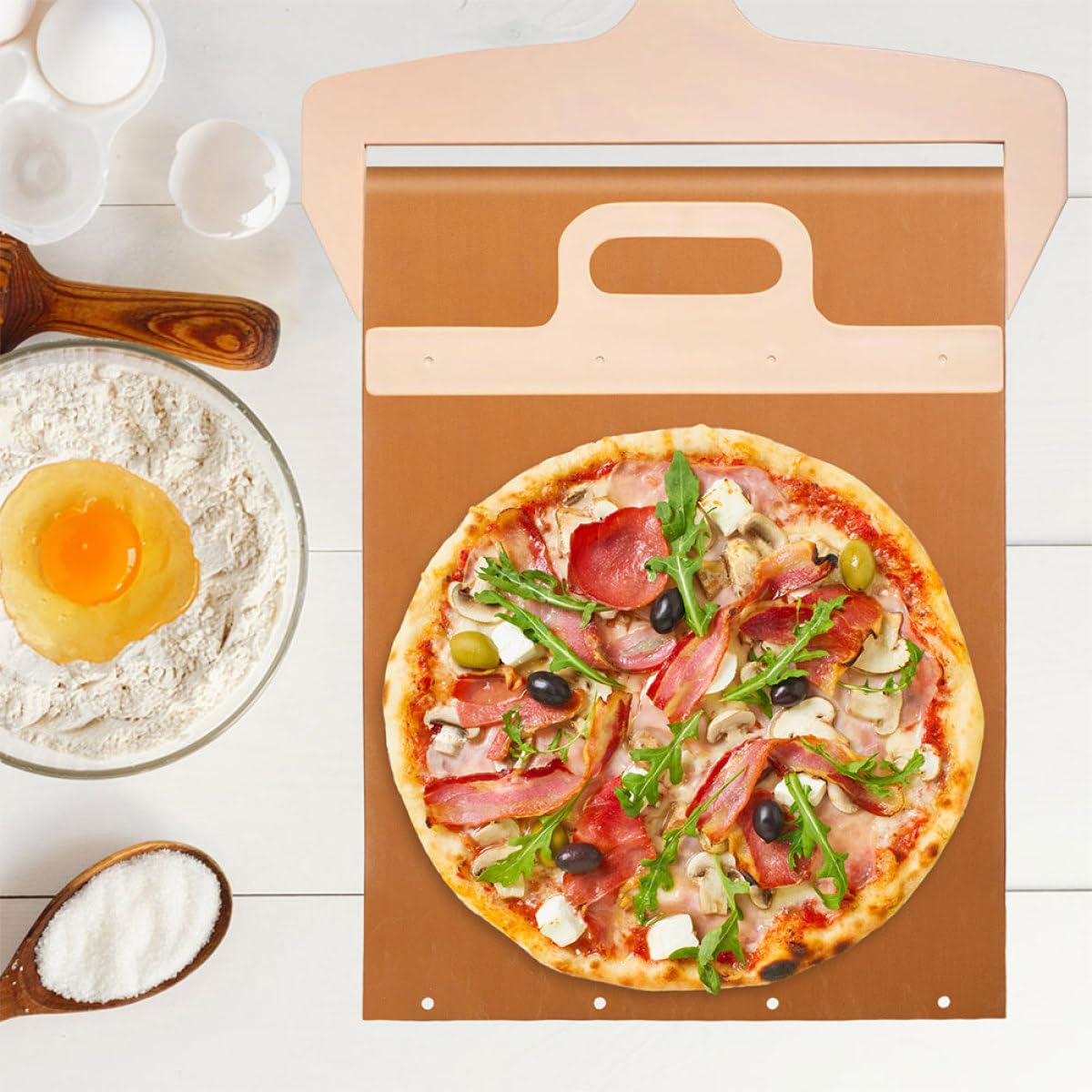 MAGICLULU Panno di Ricambio per Pala per Pizza Antiaderente 2 Pezzi in Tela da Forno Resistente al Calore per Pizza da Forno Professionale e Domestico
