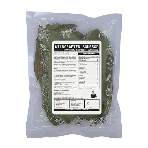 Miniatura 2 de Hojas secas de guanabana 100% natural y recogidas a mano para té de hierbas (100 hojas)