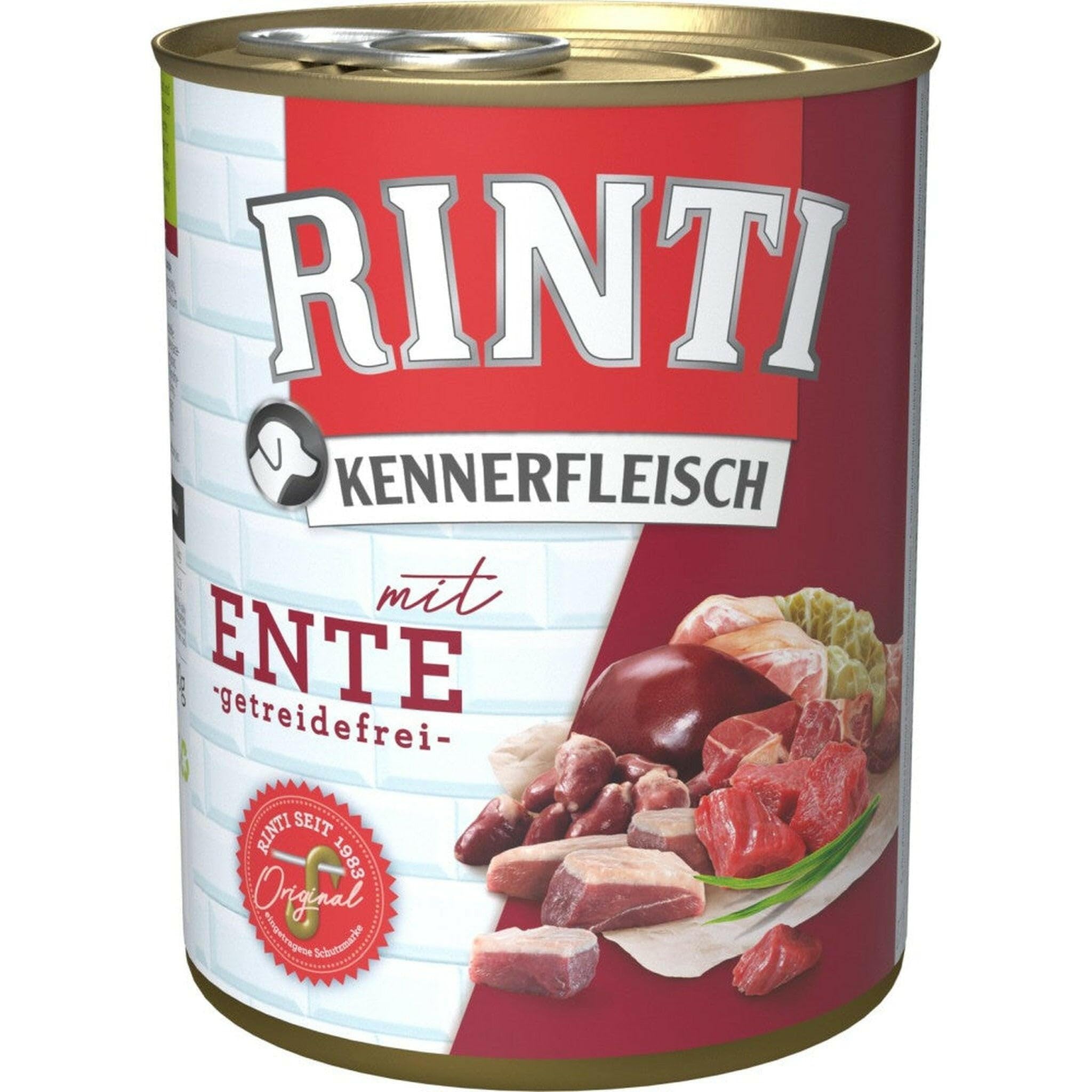 Rinti Dose Kennerfleisch Ente 800g (Menge: 12 je Bestelleinheit)