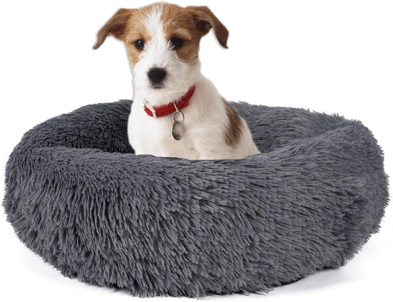 Gbrand Dog Bed Cat Beds Round Donut(Small 23" x 23") - Orthopedic Relief - Soft Plush Indoor Pet Bed - Machine Washable & Dryer Friendly.