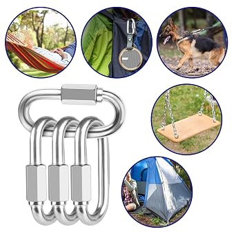 1.6 Inch Quick Link, Heavy Duty Chain Link, 304 Stainless Steel Screw Chain Connector, 1/8