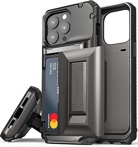 Miniatura 26 de VRS DESIGN Damda Glide - Funda híbrida para iPhone 13 Pro, ranura para tarjetas con soporte, funda funcional resistente compatible con iPhone 13 Pro