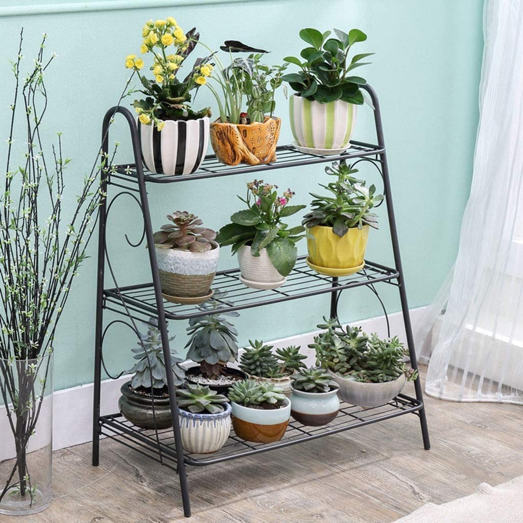 【NO.５】 IRON PLANTS RACK 3段 Simple Flower Stand 3-Layers Plant Stand Flower Rack Three