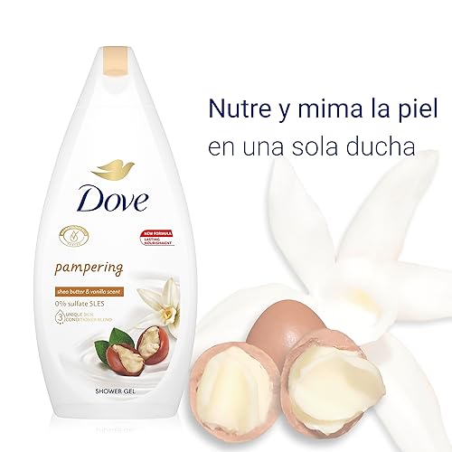 Miniatura 5 de Dove Purely Mima con manteca de karité y gel de baño de vainilla caliente 16.9 fl oz