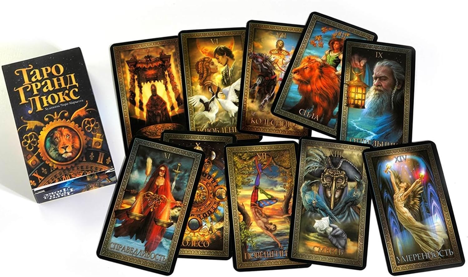 Tarot Cards Guide Manual Mystical Divination Fortune Telling Party Favors | 78 Cards Entertaining Party Supplies Table Board Game for Friends Gatherings Family Nights Magicians Mystical Fun