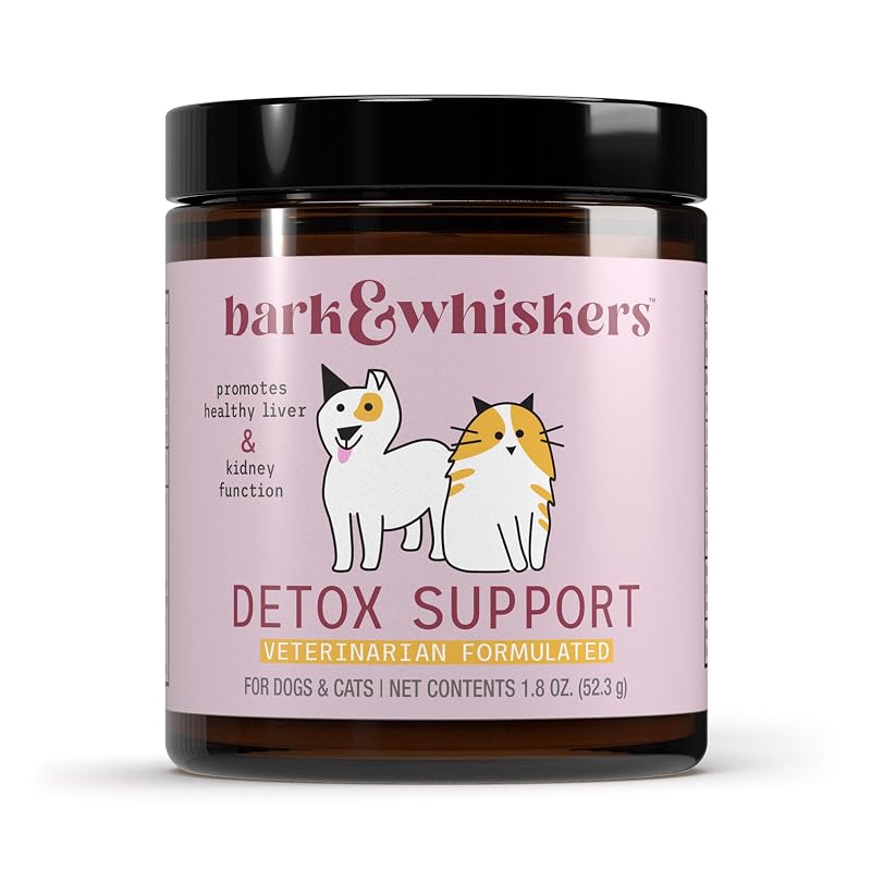 Suplemento fitoterápico para cães e gatos Bark & Whiskers Detox Support em pó, 54 mL