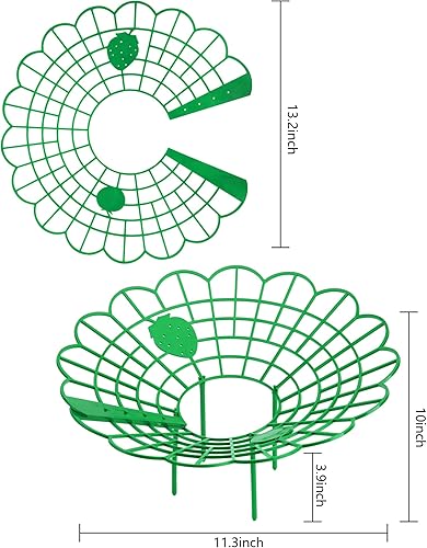 Miniatura 3 de Iceyyyy Paquete de 6 soportes de fresa, soporte para plantas de fresa, soporte protector de marco (6, B)