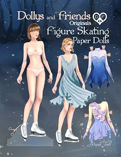 Dollys and Friends Originals Figure Skating Paper Dolls: Fashion Dress Up Paper Doll Collection with Figure Skating and Ice Dance Costumes (Dollys and Friends ORIGINALS Paper Dolls)