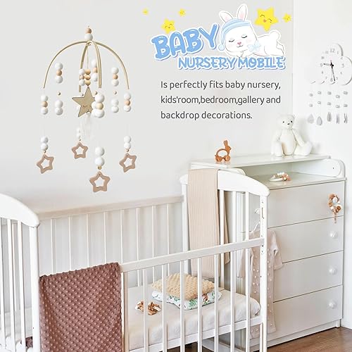 Miniatura 5 de Móvil para cuna, móvil de cuna de bebé, móvil de cuna bohemio, móviles de guardería hechos a mano, decoración de guardería bohemia para niñas, cuna