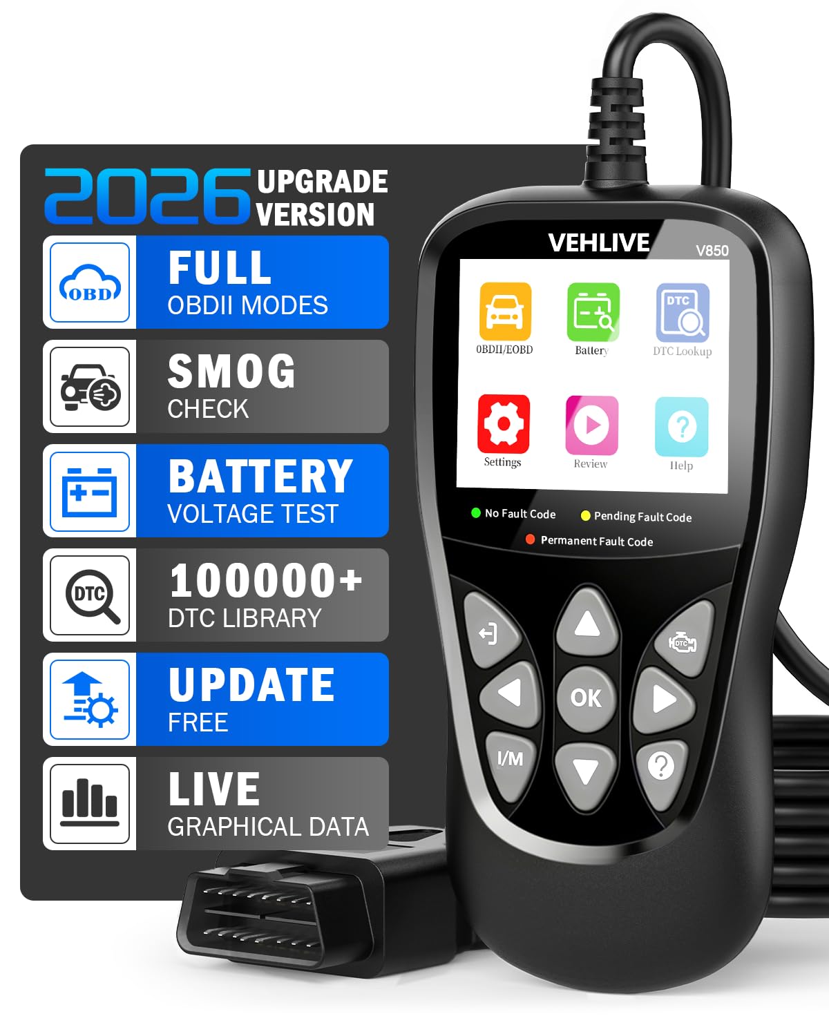 Strumento diagnostico OBD2 Scanner-nero