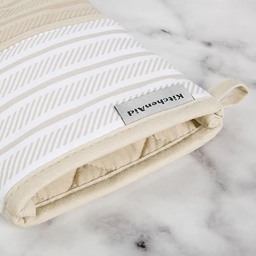 Miniatura 8 de KitchenAid Albany - Juego de 2 guantes de horno color gris carbón 7 x 13 pulgadas