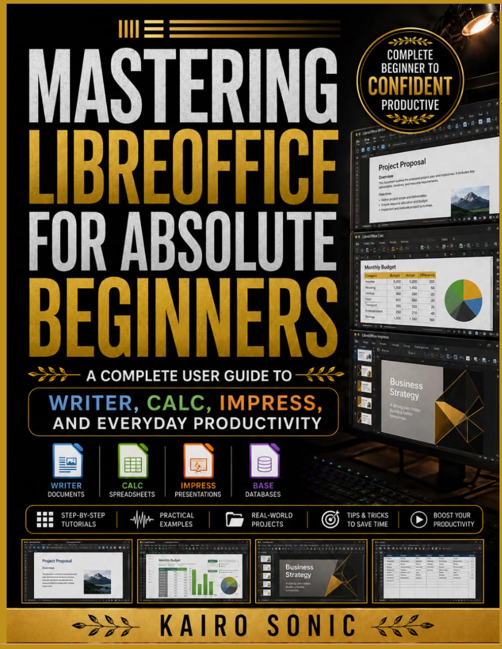 Mastering Libreoffice for absolute beginners: A Complete User Guide to Writer, Calc, Impress, and Everyday Productivity