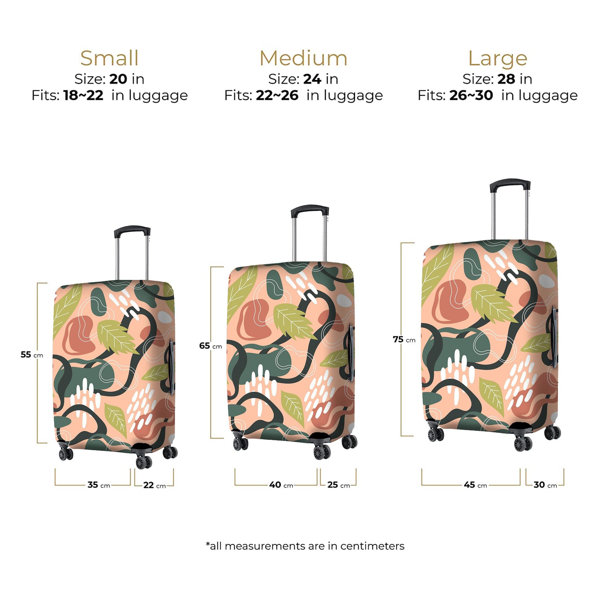 Nasher Miles Polyester 75 (28 Inch) Large Protective Luggage Cover - Jungle Design 4