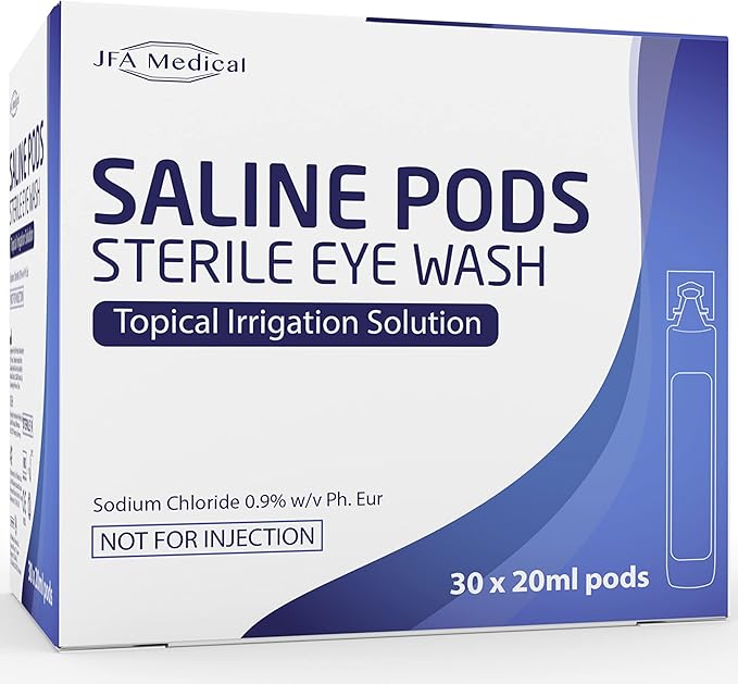 Sterile Saline Solution Eye Wash and Wound Pods (30) Amazon.co.uk