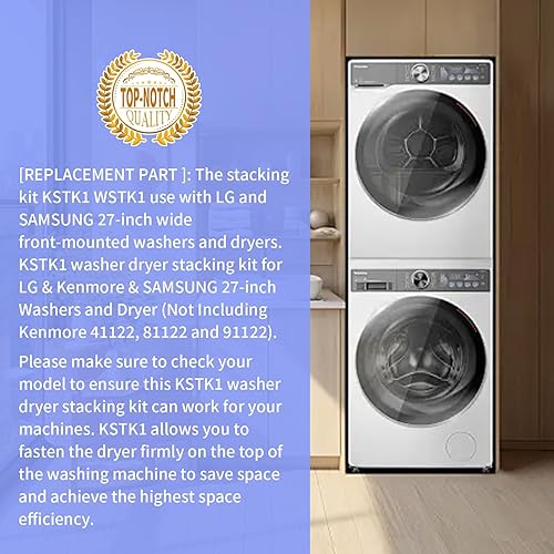 Miniatura 5 de AP-KSTK1 - Kit de apilamiento de lavandería de 27 pulgadas para lavadora y secadora LG Kit de apilamiento de ropa