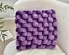 Square Knot Throw Pillows, Suitable For Bedroom Decoration, Sofa Decorative Pillows, Home Decoration, Home Decor Living Room(Size:33 * 33 * 12cm,Color:Purple)