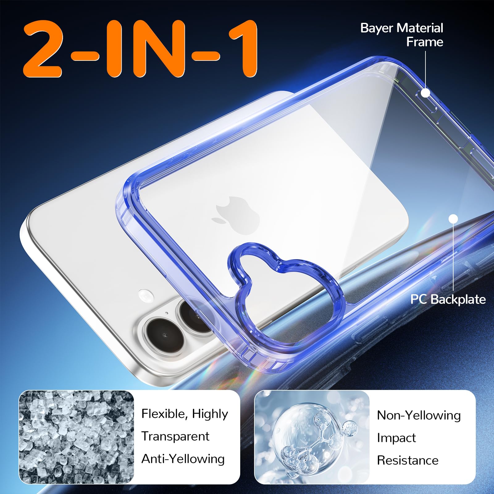 Clear Case for iPhone 15, Ultra Thin, Shockproof TPU Cover, Anti-Yellowing, Crystal Clear, Phone Case for Apple iPhone 15 - Clear — view 172