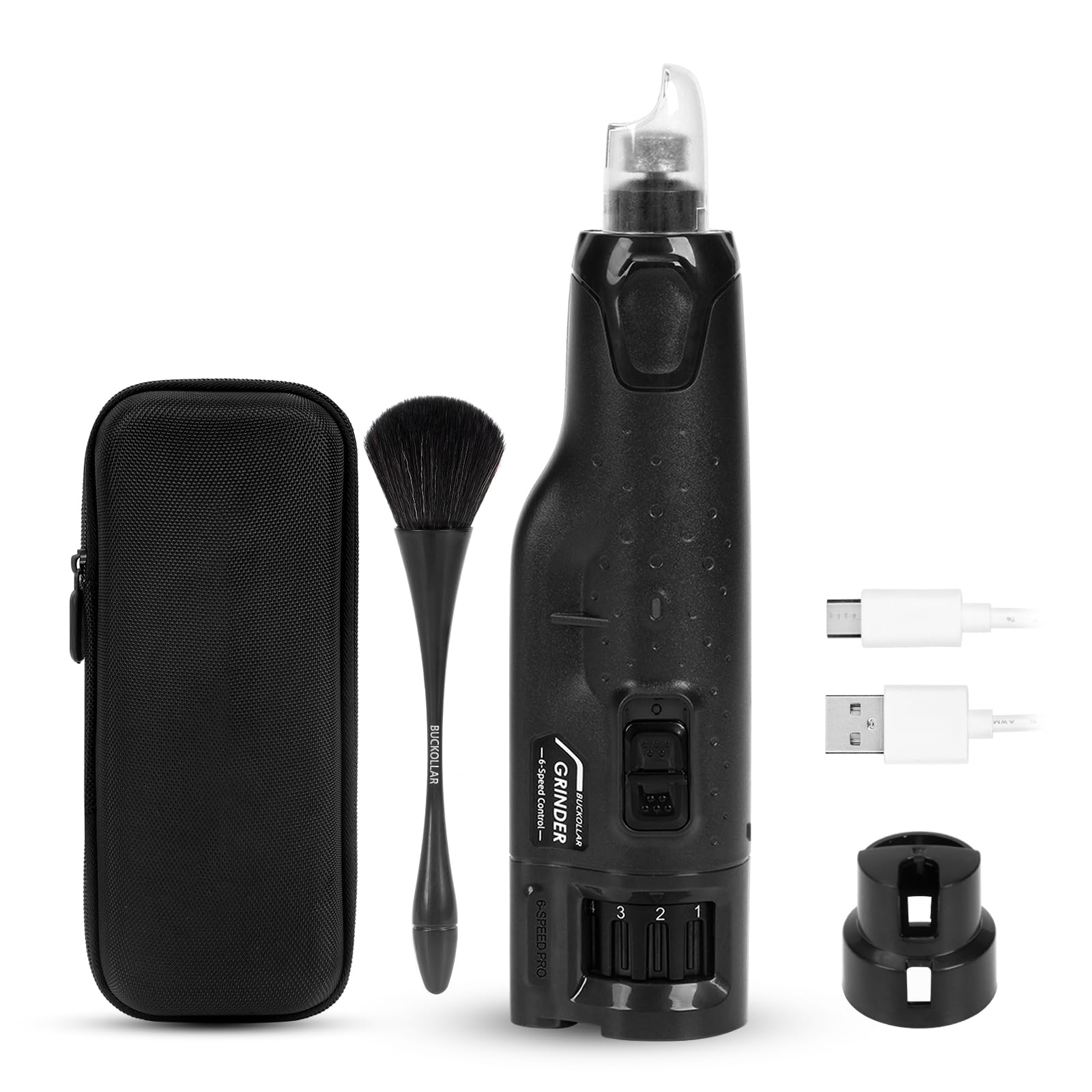 BUCKOLLAR 6-Speed Quiet Dog Nail Grinder