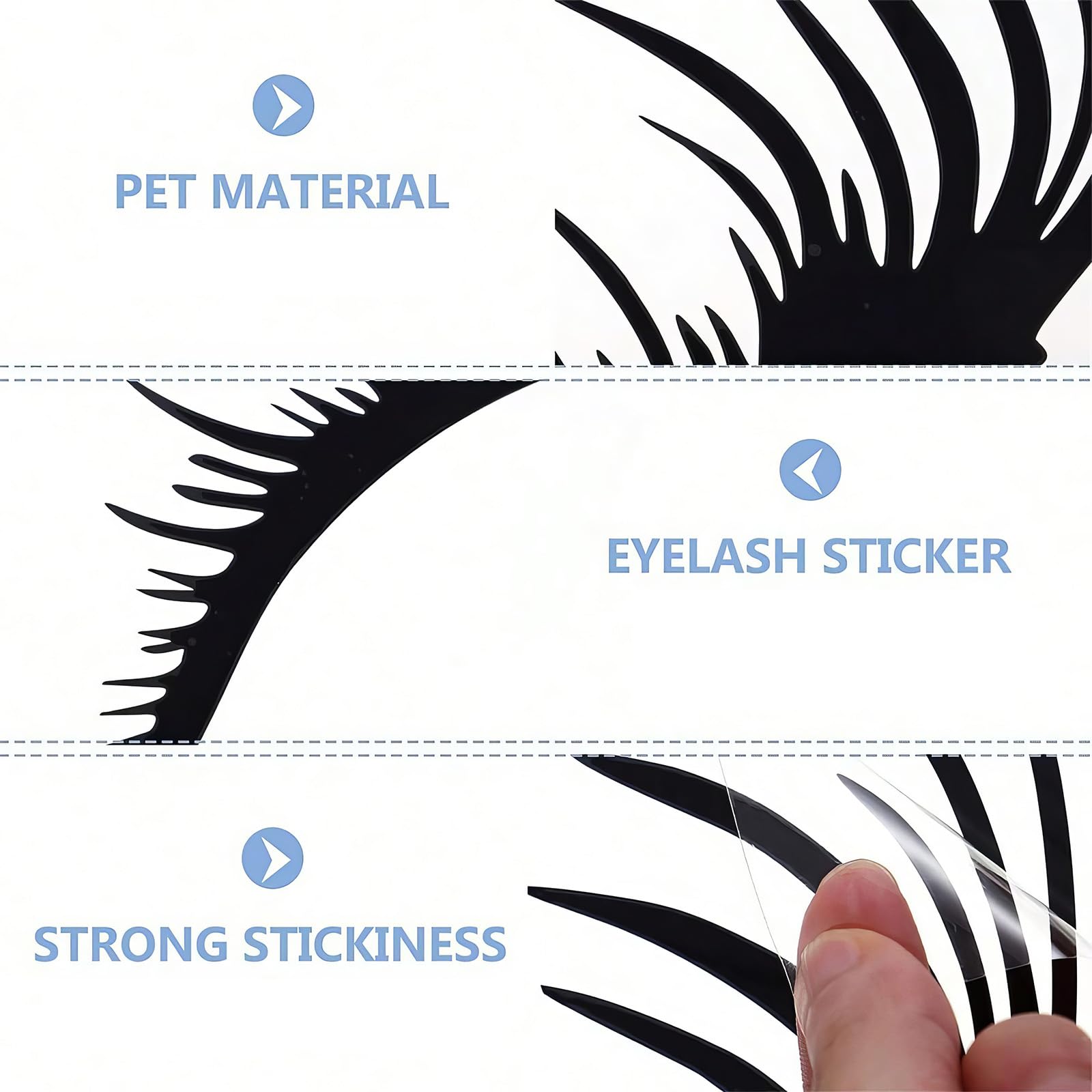 Adesivi Ciglia Auto Decorativi - 4 Pezzi, Design Carino, Facili Da Applicare E Rimuovere - Foto 5