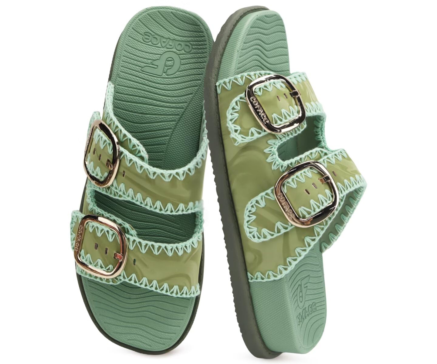 COFACE Sandalen Damen Stilvoll Schnallen Bequem Legerer Latschen Größe 36-43