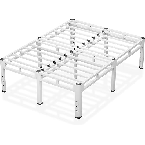 Metal Platform Bed Frame Full Size, 24 Inch Dual-Layer Heavy Duty Base | 2-in-1 Base, 4000LBS Load Capacity, Noise-Free, Round Corner Legs, 4 Mattress Stoppers, Easy Assembly, No Box Spring need