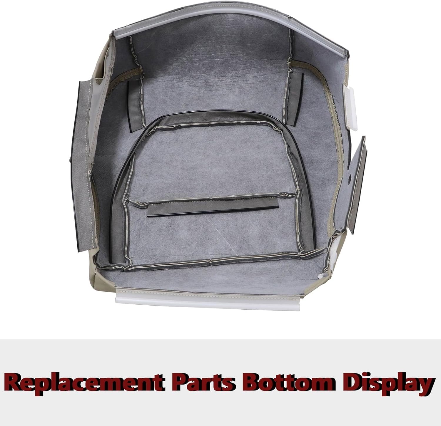 SecosAutoparts Ivory Tan Front Driver & Passenger Bottom Microfiber Leather Replacement Seat Cover Compatible with Lexus LX 470 4x4 AWD 4WD 1998 1999 2000 2001 2002 2003 2004 2005 2006 2007