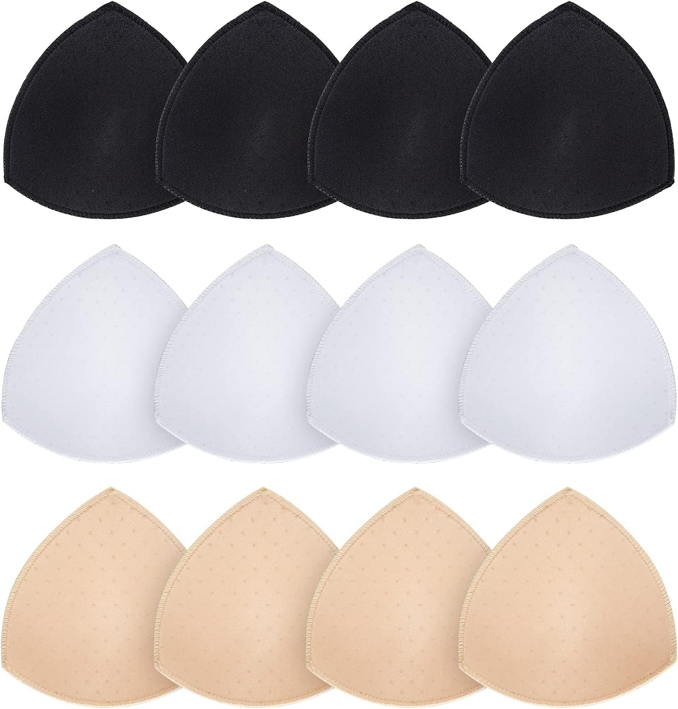 Bra Pad Inserts, Ultrathin Fleshcolored Black and White Sponge