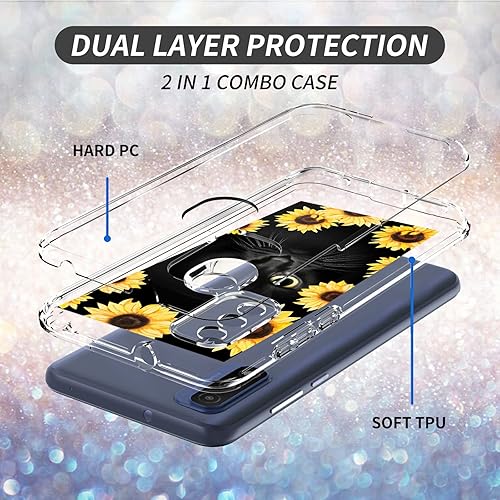 Miniatura 2 de Funda para Moto G Pure Moto G Power 2022 Funda de doble capa transparente de acrílico duro + funda de TPU suave a prueba de golpes Funda protectora