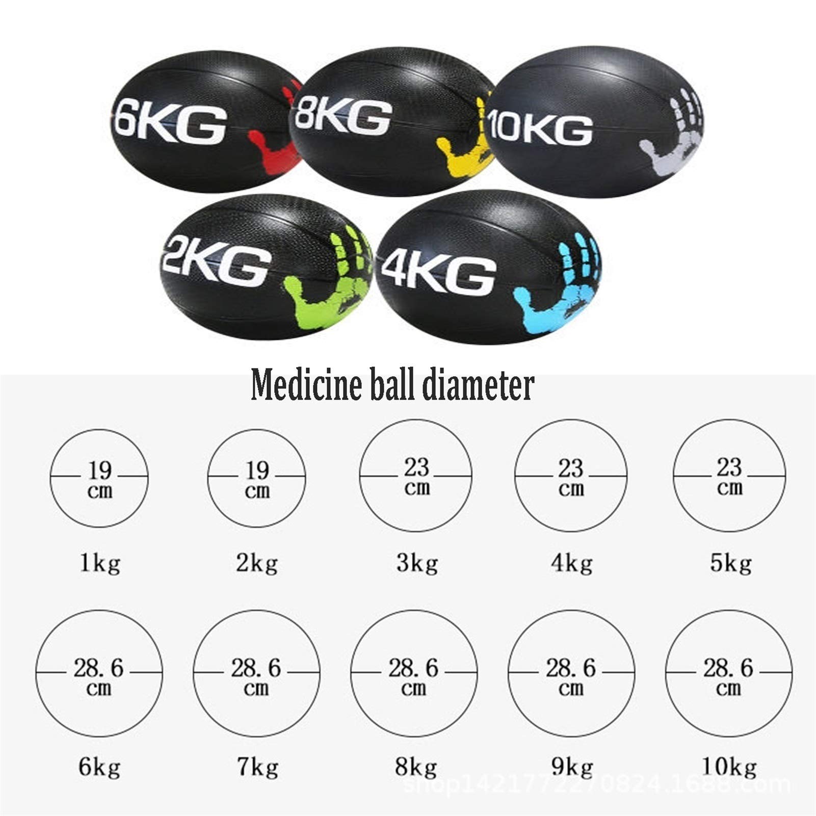 Pelota Medicinal Bola De Medicina De Fitness, Balance De Equilibrio De Ejercicio Aeróbico con Patrones De Colores De Colores, Antideslizante Y Resistente Al Desgaste, 4 Kg / 8.8 Libras