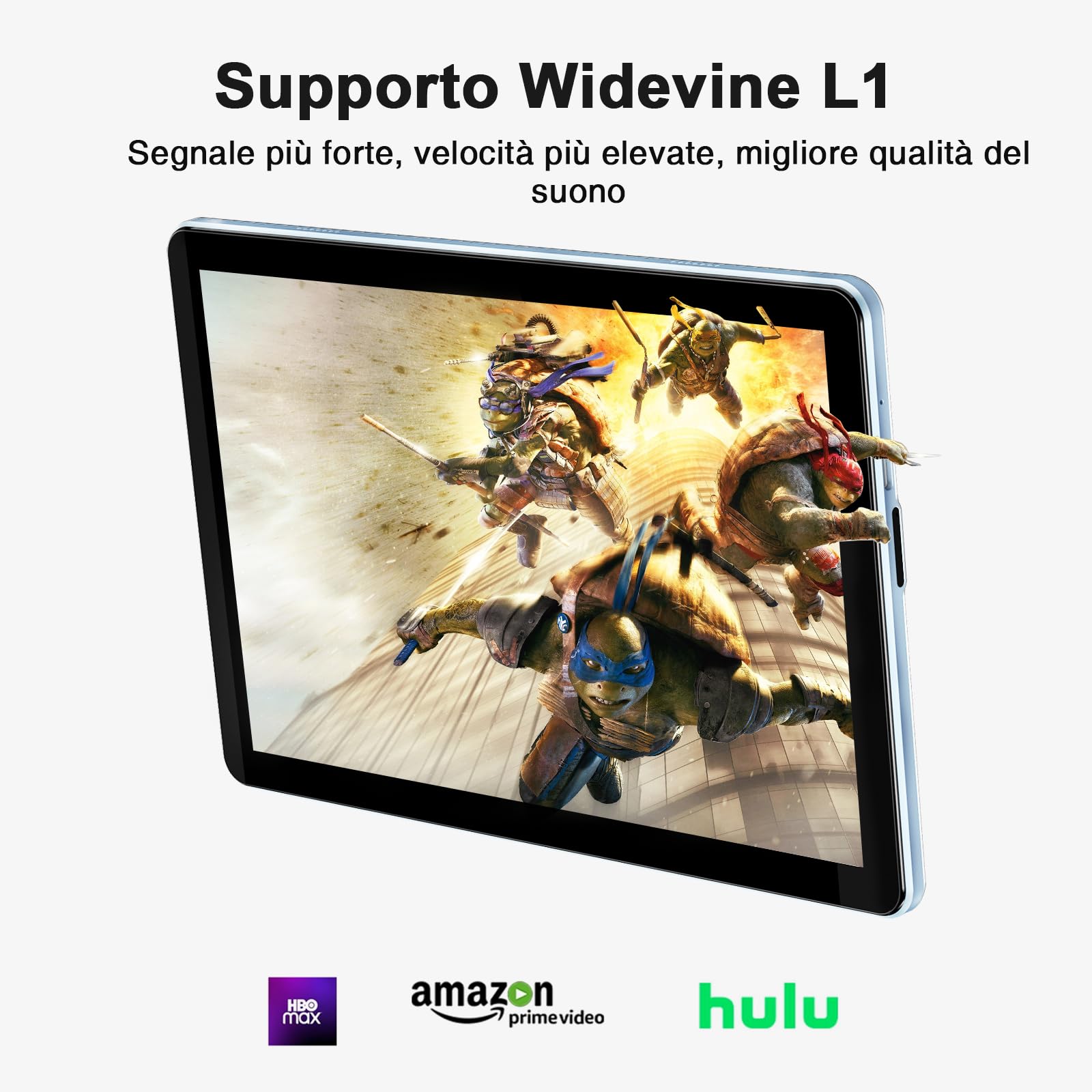 DOOGEE T10W Tablet 10 Pollici, Android 14 Tablet, 8000mAh, Dual 4G LTE + 5G WiFi Tablet, 9GB RAM + 128GB ROM(TF 1TB), TÜV Luce Blu Bassa/Face ID/OTG/ BT5.0/1280 * 800/5MP/3.5mm Jack Blu