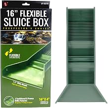 SE 16" Flexible TPR Gold Sluice Box with 3 Riffle Designs, Portable