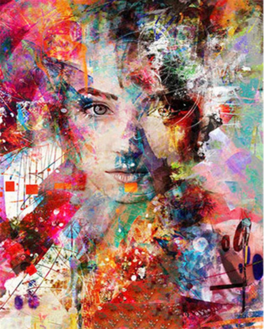 Peinture par numéros pour adulte motif portrait de femme pour décorer votre salon