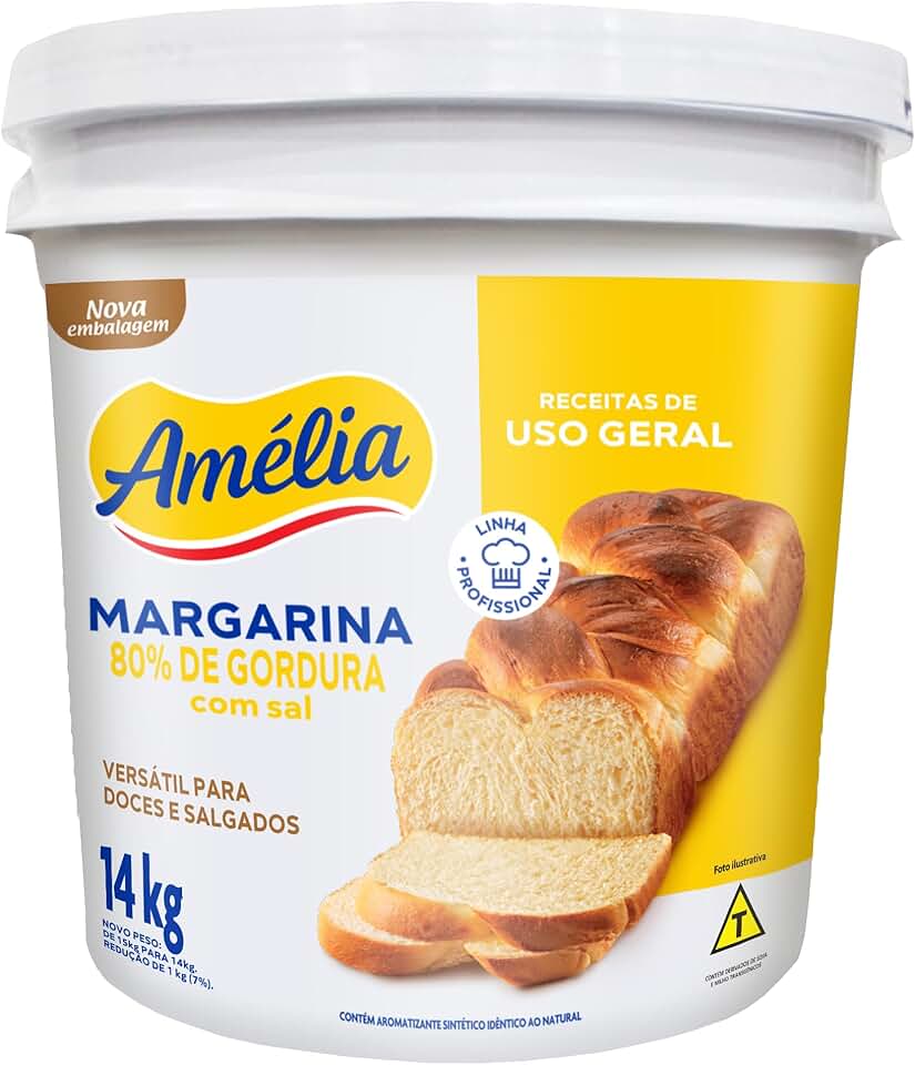 Margarina Uso Geral 80% com Sal Amélia 14Kg