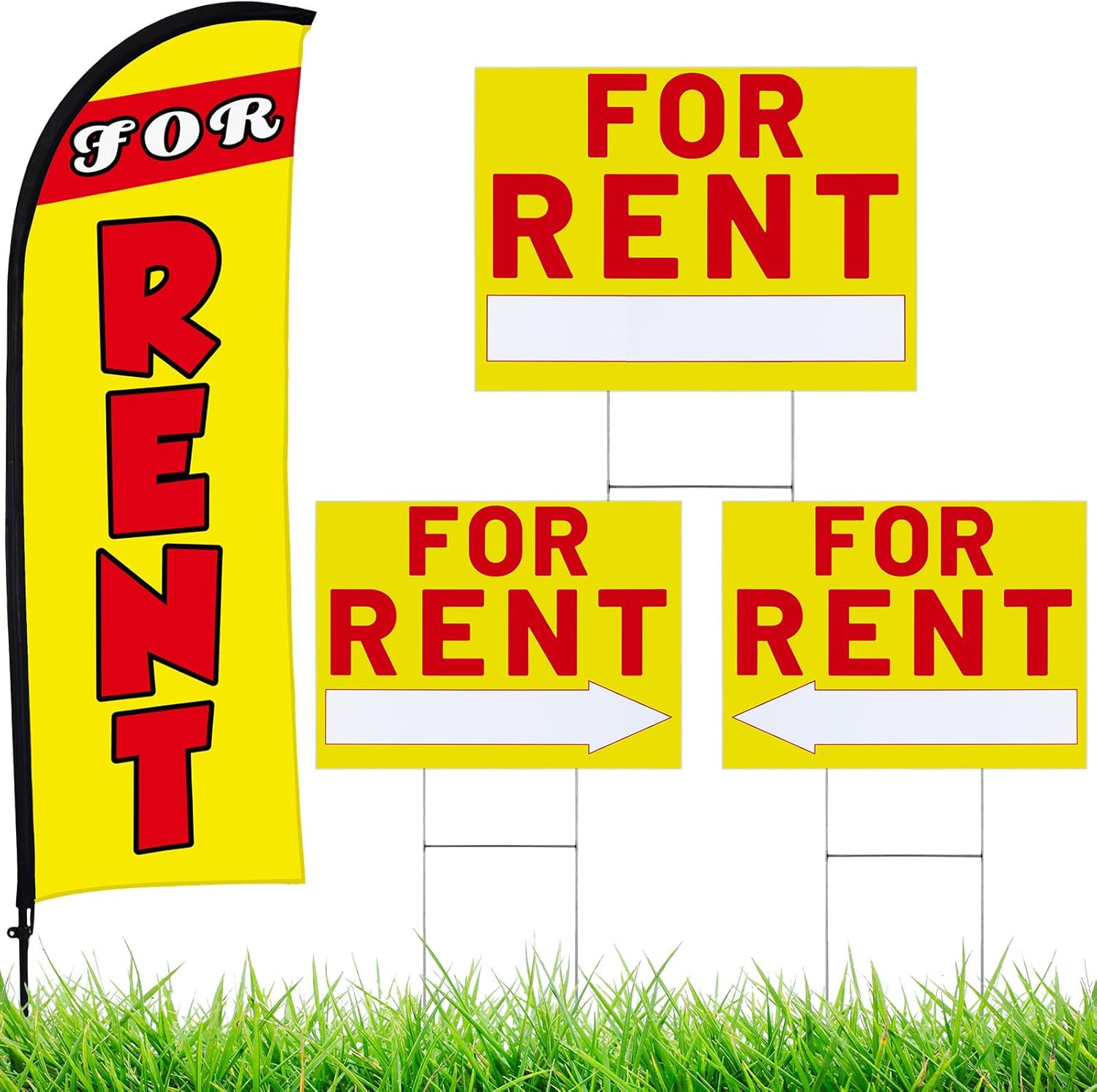 Amazon.com : Buryeah For Rent Sign Sets 1 Pack for Rent Feather Flag ...