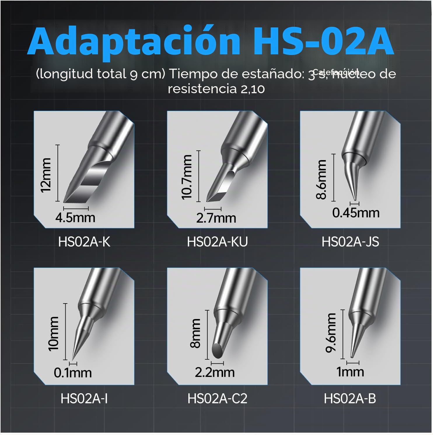 FNIRSI Kit de soldador HS-02A con estuche de almacenamiento