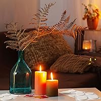 Vista 5 de Jetec 48 piezas de empuñaduras de velas para velas cónicas adhesivas, portavelas de Adviento, pequeños accesorios para vacaciones, Navidad, otoño