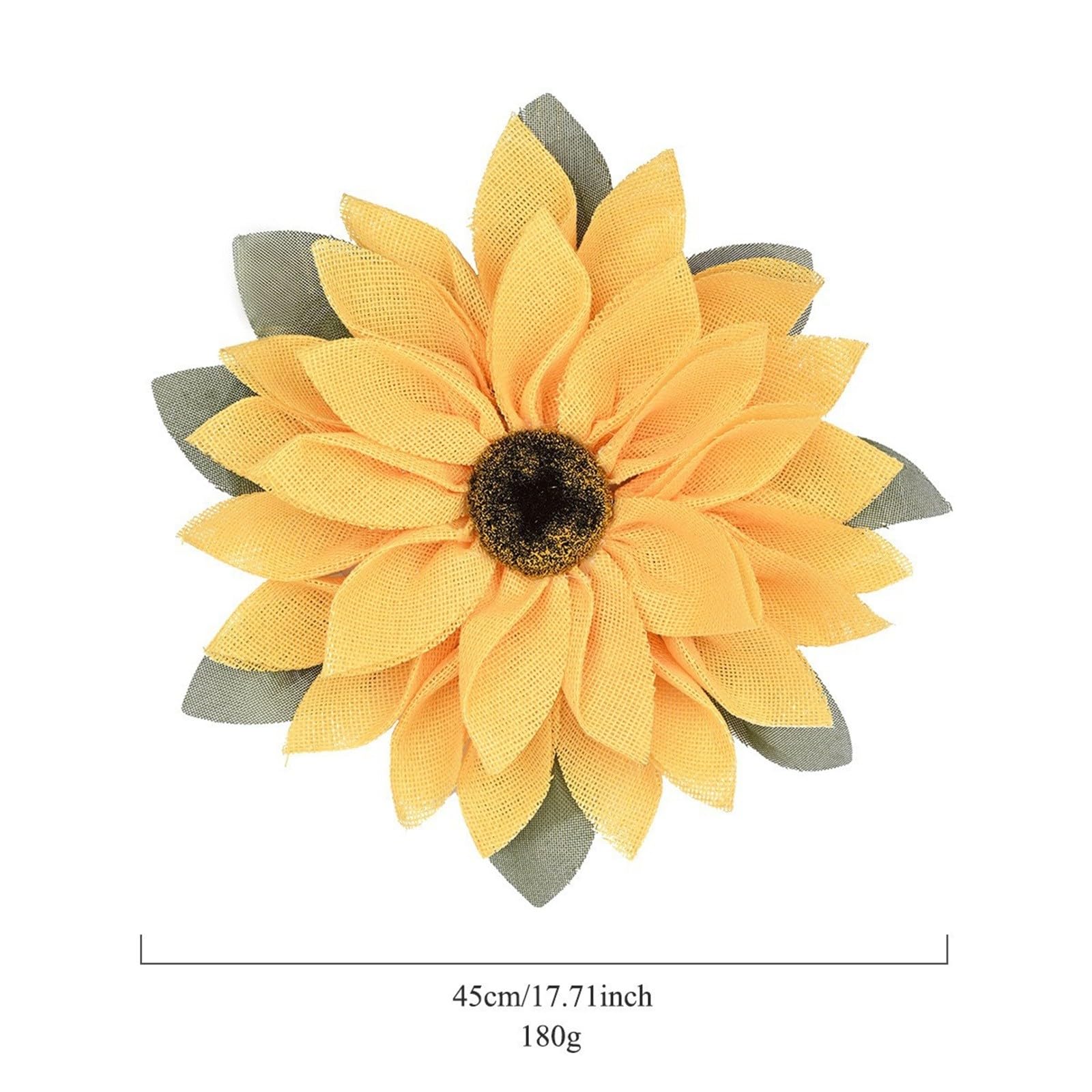 Splendida ghirlanda di girasoli fatta a mano - Decorazione estiva, ghirlanda di fiori in rete gialla vibrante, decorazione rustica per porta d'ingresso - Italia
