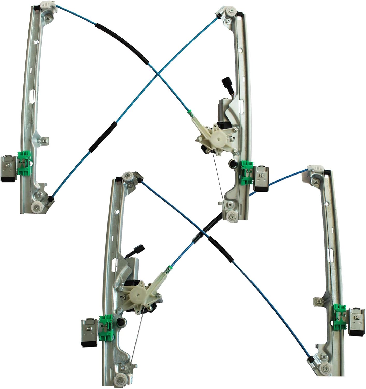 LAFORMO Front Left & Right Power Window Regulator with Motor Assembly Compatible with Silverado/Tahoe/Suburban/Avalanche 1500 2500 3500 00-06 Cadillac Escalade 02-06 GMC Yukon XL/Sierra