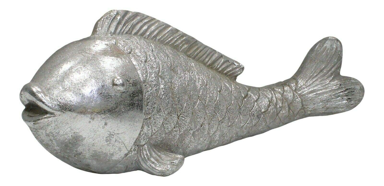 Rammento Silver Large 55Cm Beautiful Centerpiece Fish Intricate Detail Sculpture Figurine
