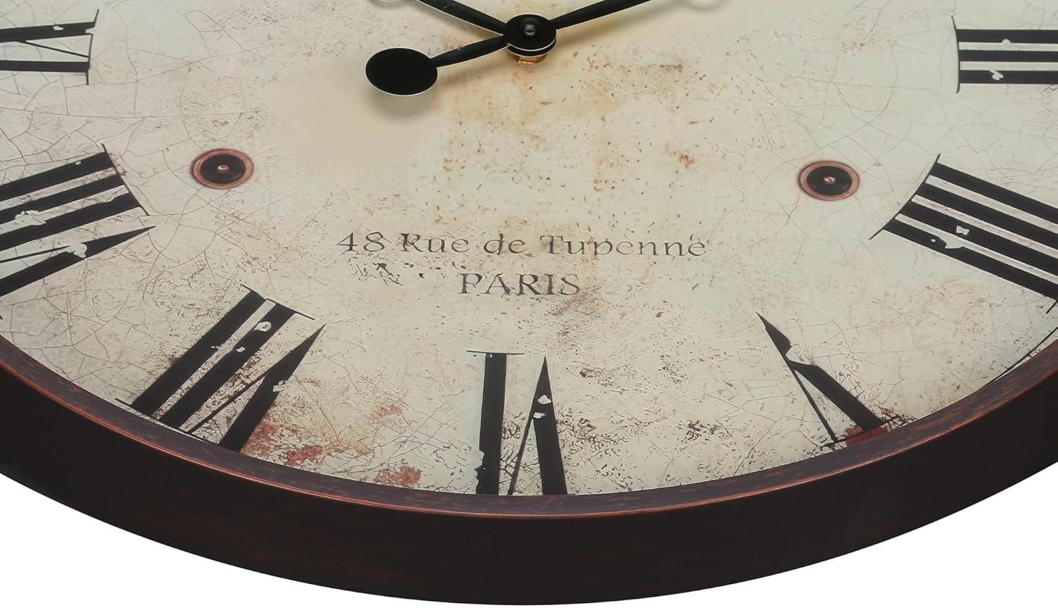 Monarch Specialties I 9057 Clocks, 20" Round, Wall Clock, Antique Brown, Transitional