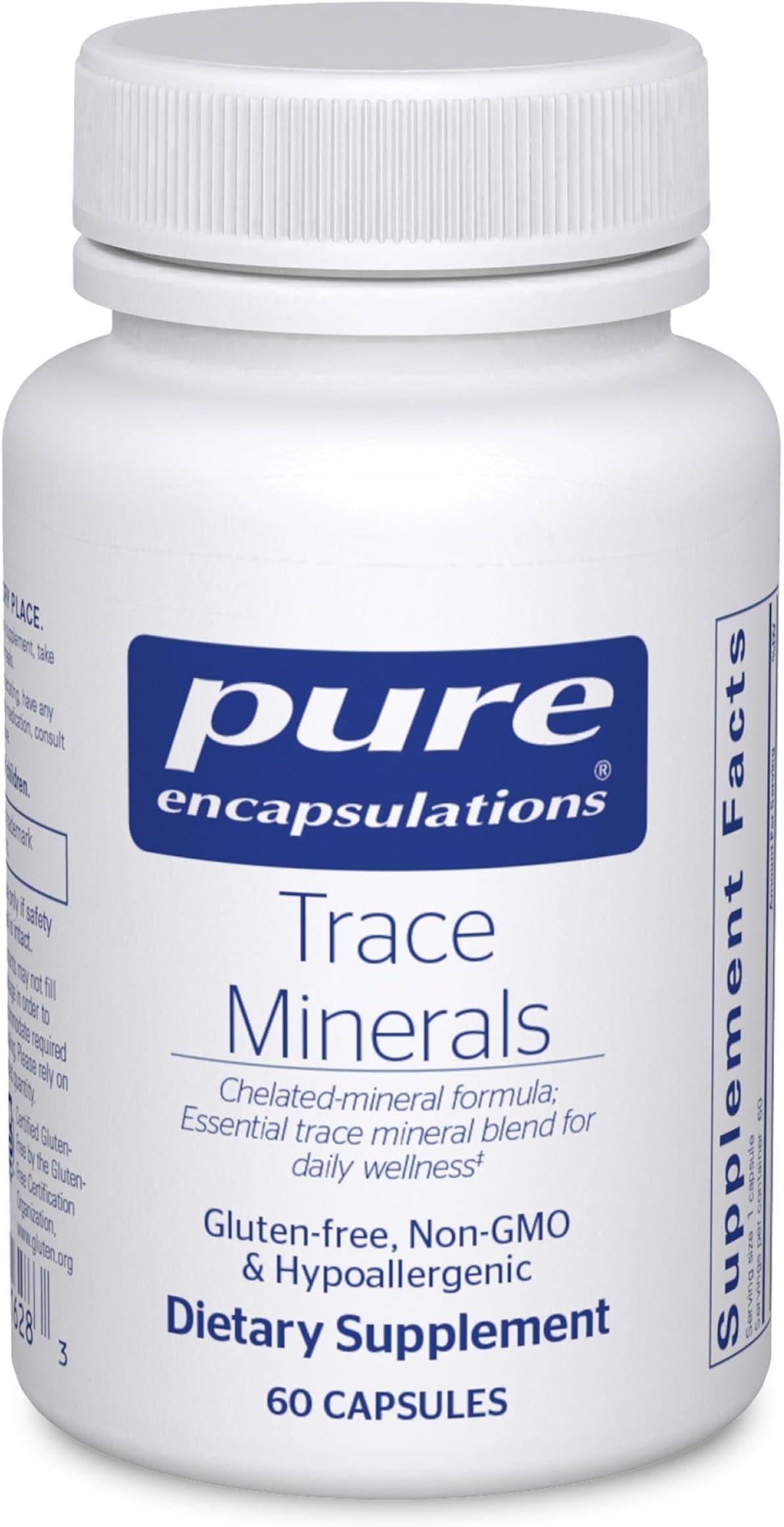 Pure Encapsulations Trace Minerals - Multimineral Supplement - Mineral Supplement - Supports Metabolism & Cellular Function* - Gluten Free & Vegan - 60 Capsules