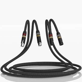 Monosaudio 17AWG Audiophile XLR Cable XLR Balanced Audio Cable OFC Copper Silver Plated XLR Interconnect 2XLR Male to 2XLR Female Signal Cord for Microphone, Studio Recording, Stage, DJ1.5M/4.9Ft