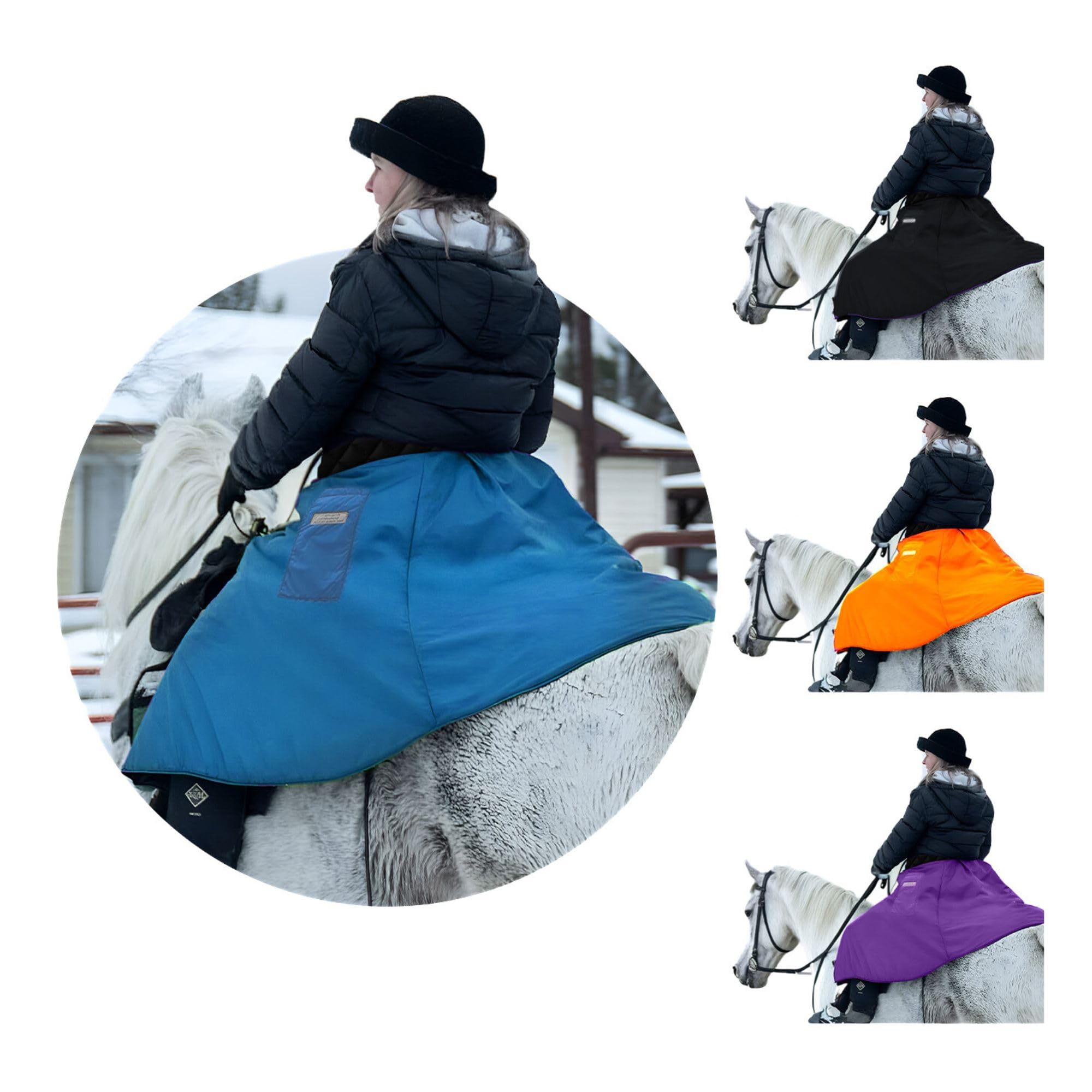 Riding Skirt Equestrian Women - Water-Resistant Insulated Skirts for Women Winter Horse Riding Gear Fasten Strap Waistband
