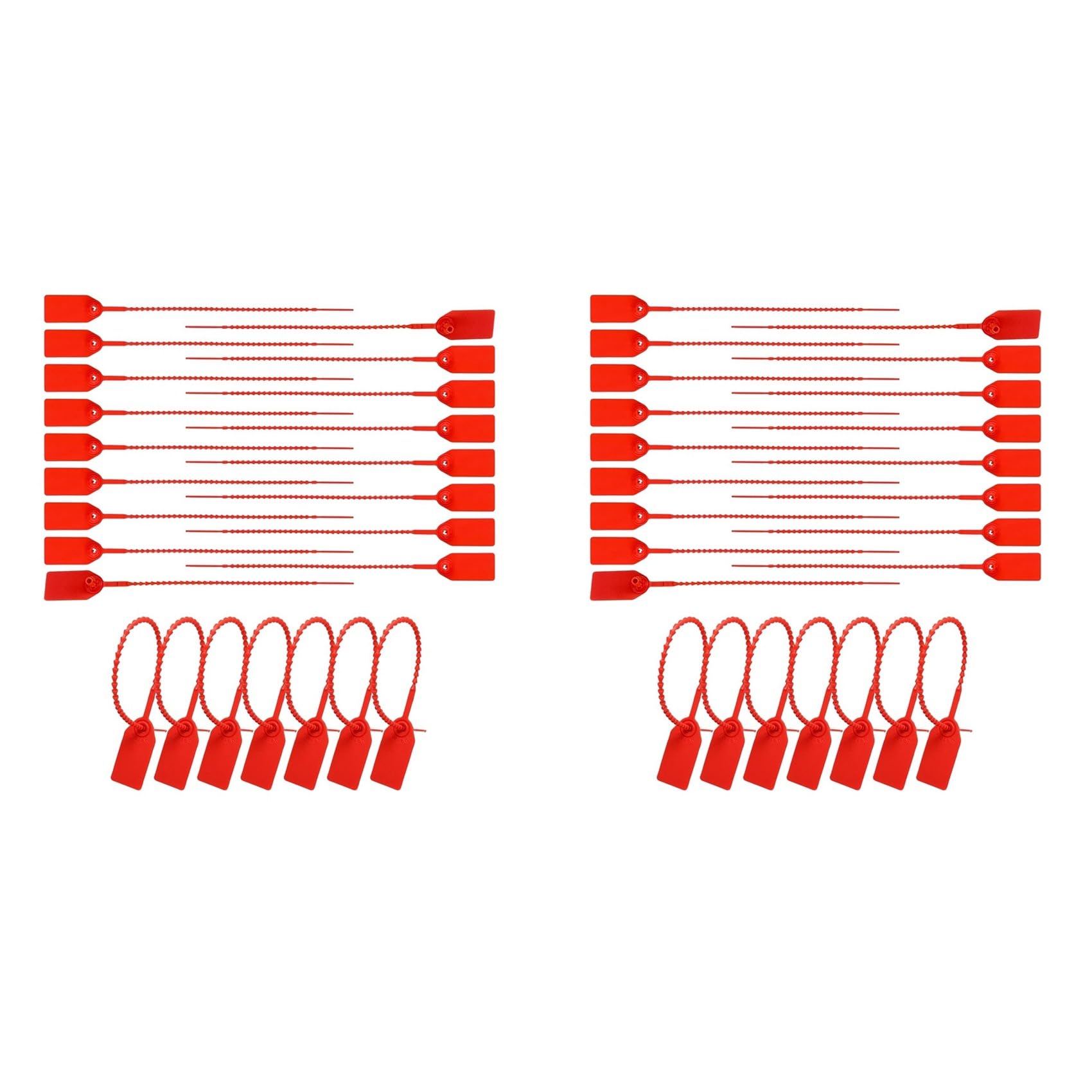 Jnchdghwa 1000Pcs Plastic Tamper Seals Zip Ties for Fire Extinguishers Blank Security Tags Self-Locking Signage Trailer Truck Seal