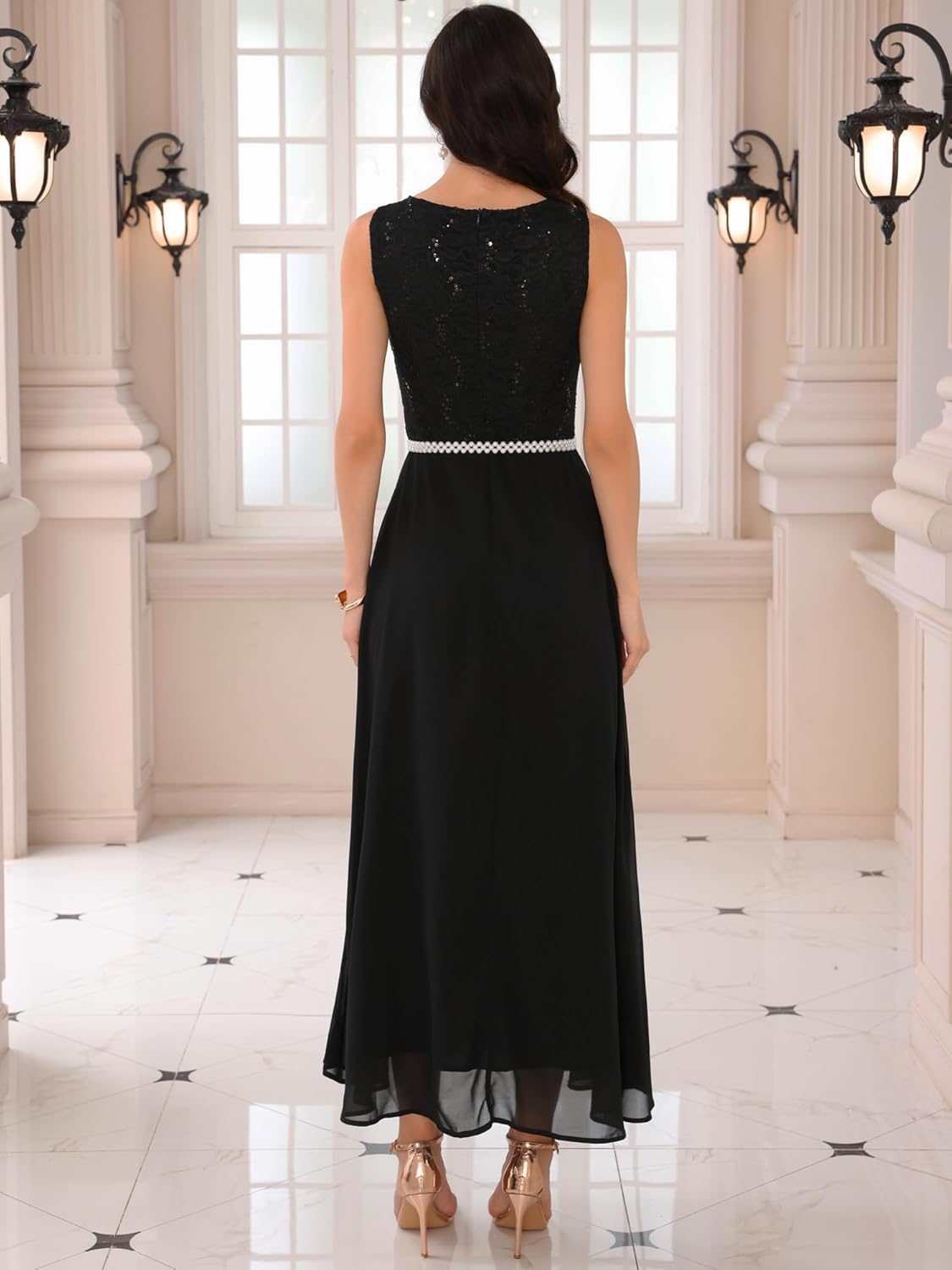 Women's Bridesmaid Long Dresses 2025 Chiffon Sleeveless Slit Front Wedding Guest Formal Cocktail Gowns - Image 4