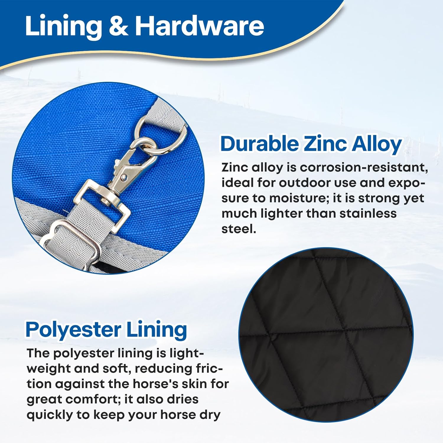 Horse Blankets for Real Horses Winter Horse Turnout Blanket Waterproof 1200D 260g Medium Weight Horse Blanket with Neck Cover Detachable