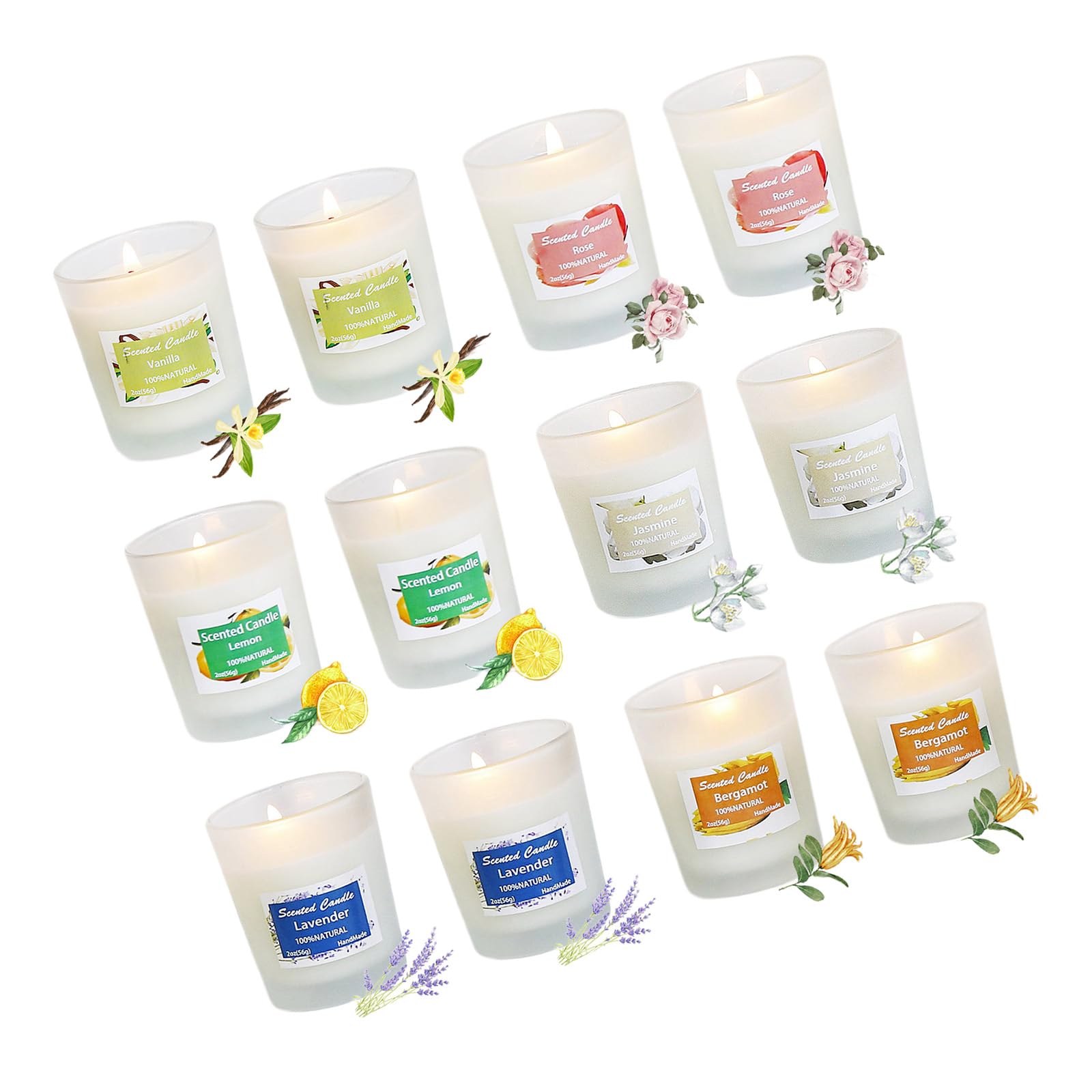 Buxuaaaa Scented Gift Set for Home Soya 12Hour Burn Aromatherapys Candled Perfect for Birthday, Mother Day, Christmas Use Scented Soy Wax