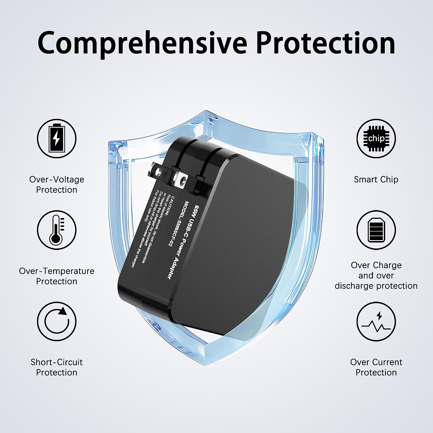 65W USB C Power Adapter,Type C Power PD Wall Fast Charger Compatible with Mac Book Pro, ASUS ZenBook, Dell Latitude, Lenovo, Huawei Matebook,HP Spectre, Acer Chromebook, samsung, Smart Phones