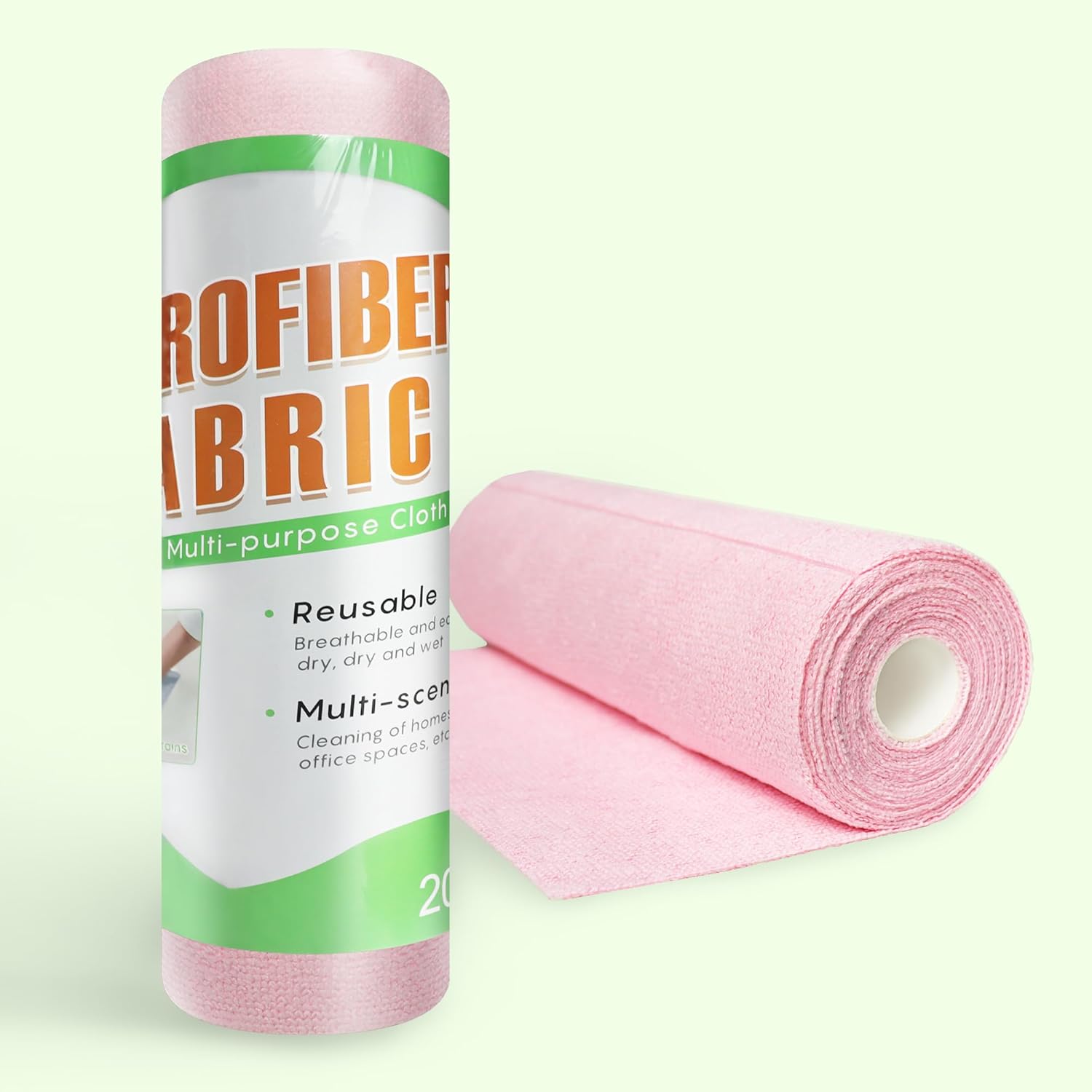 Microfiber Cleaning Cloth, Reusable Paper Towels,Cleaning Cloth Roll, Washable, Scratch Free, Lint Free, Cleaning Rags for Kitchen, Bathroom, Car wash, 20Pack, 9.8″ x 9.8″